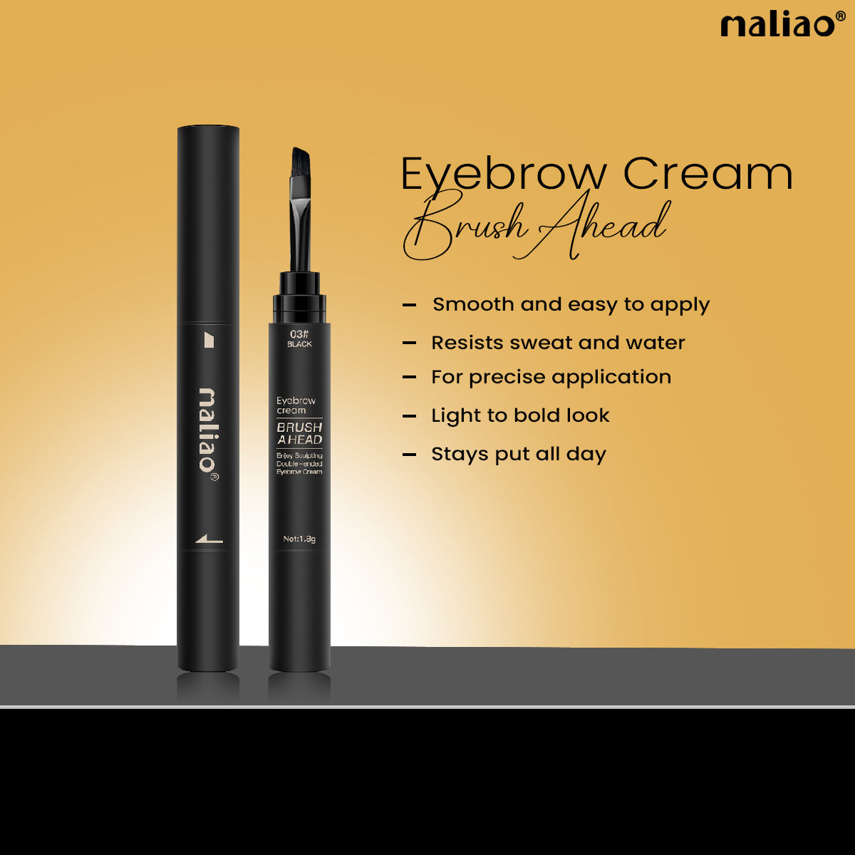 Maliao Double-Ended Eyebrow Cream Brush - Precision for Perfect Brows Eye